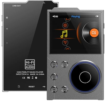HiFi MP3 Player with Bluetooth, Lossless DSD High Resolution, 32GB Memory Card, up to 256GB Support