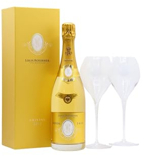 Louis Roederer - Cristal Brut 2016 Champagne 75cl 12.5% ABV (Includes Champagne Flutes)