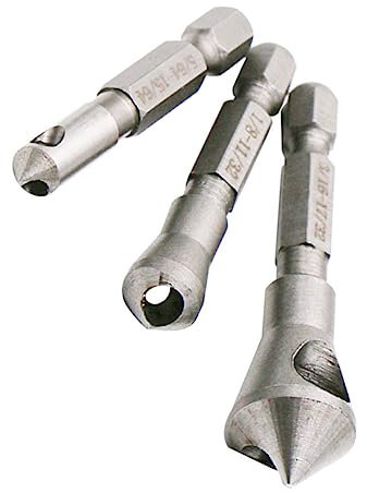 Homoyoyo 3stücke Senker-entgratwerkzeug Mit Senker-bohrern Und Anfaswerkzeugen Für Metall Und Hochwertige Anfasbohrer Und Metall-bohrer Zum Entgraten Und Anfasen