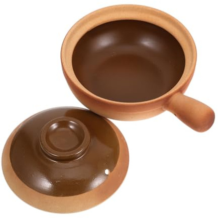 VINTORKY Pot Argile Avec Couvercle Pour Cuisson Casserole Terre Cuite Traditionnelle Pour Ragoût Soupes Et Plats Variés Accessoire De Cuisine Pour Repas Famille Et Événements Extérieur