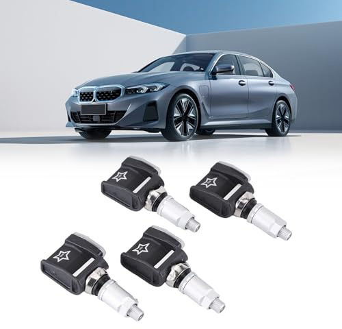 ISAKEN 4 stycken däcktryckssensor, däcktryckskontrollsystem, TPMS-sensor RDKS för BMW 3-serien G20 G21 5-serien G30 G31 däcktryckskontrollsensor 36106872774, 36106876957, 6876957