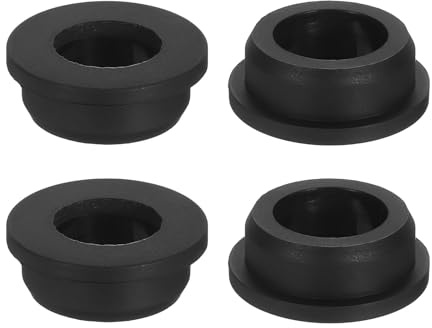 QUARKZMAN 4 stycken kabelgenomföring gummi, 21 mm ID 30 mm borrhål gummihylsor silikon topp hatt hålplugg gummitätning gummiplugg skydd av ledningar kablar för ledningar, svart
