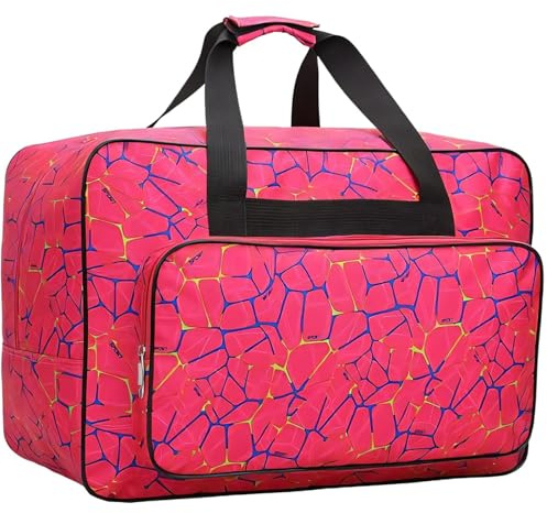Estuche para máquina de coser Bolsa de mano Bolsa de transporte de nailon de 15 x 10 x 7 con bolsillos delanteros y asas Viaje de almacenamiento acolchado universal con cremallera suave para la mayo