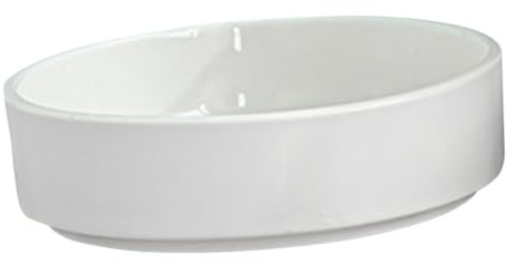 AKOOSY Sottovaso Ceramica Piccolo per Piante da Interno Ed Esterno, Vassoio Antigoccia per Vaso di Fiori, Piattino Drenante Bianco Lucido per Vaso da Giardino,