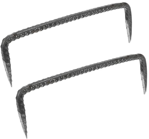 Générique Lot de 2 Clous à Double Pointe 5 X 195 MM en Acier Robuste pour Fixation Bois et Clôtures Clous de Construction Pointus pour Usage Professionnel et Bricolage