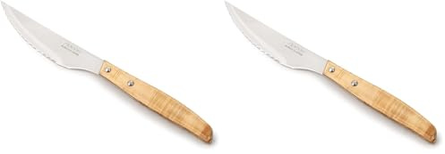 Arcos Couteaux de Table Couteau à Steak Couteau de Table - Lame Nitrum Acier Inoxydable 100 mm - Poignée Pack Bois Couleur Marron (Lot de 2)