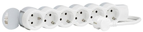 LEGRAND, Steckdosenleiste, Mehrfachstecker, Mehrfachsteckdose, 6-fach, 3m Kabellänge, Ideal für Innenräume, 6X2P+T, 16A, 230V, Farbe: Weiß, 695017