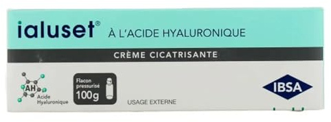 IBSA Ialuset Crème Cicatrisante à l'Acide Hyaluronique - Lot de 2 Tubes de 100g