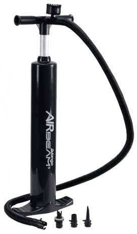 Vango Phantom Air Pump for Airbeam Tents, Inflatable Awnings, Airbeds, Chairs, Furniture with Built In PSI Pressure Gauge and Nozzles for Easy Inflation, One Size, Black