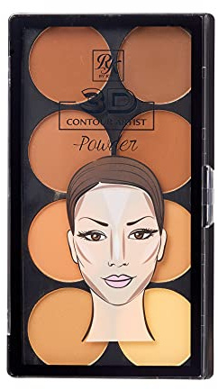 Ruby Kisses 3D Powder Contour Palette Medium Dark Define your cheekbones, perfect your nose, and sculpt your jawline