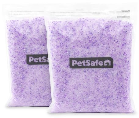 PetSafe - ScoopFree Premium Nicht-Klumpende Kristall-Katzenstreu - Geruchskontrolle, Haftet Nicht an den Pfoten, Staubfrei - Lavendel, 2-Pack
