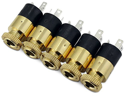 Psmgoods® 3,5 mm Stereo Jack Panel Mount Anschluss 5 Stück