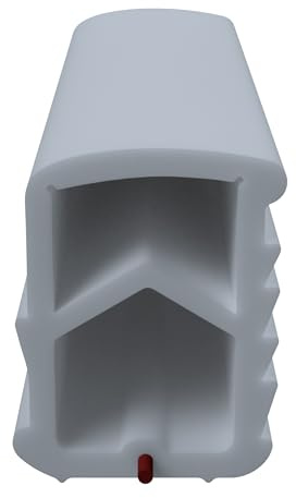 DIWARO® Stahlzargen-Dichtung SZ001 | weiß oder grau | 5 lfm für Haus- und Innentüren. Zum Schallschutz und abdichten der Tür. Bestehend aus TPE (Thermoplastischen Elastomer) (grau)