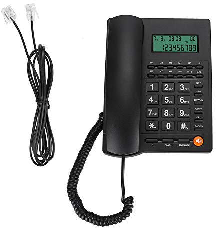 Garsent Telefono con Filo, Telefono da Tavolo per chiamate Commerciali Inglese con Display ID chiamante per Il Ristorante dell'albergo