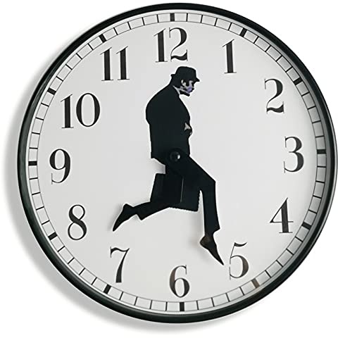 TANKRIN Ministry of Silly Walks Clock, Silly Walk Wall Clock, A Interesting Wall Clock for Bedroom Kitchen Living Room, Novelty Home Decor Gifts (Black)