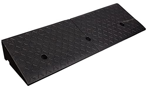 Große Bordsteinrampe aus Gummi und Kunststoff, Außenstufen/Türschwellenrampen für Rollstühle, Bürgersteig mit Rutschfester Oberfläche, 100 x 25 x 4–9 cm