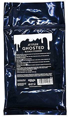 Attitude Hair Dye | Poudre Décolorante Végétalienne et Sans Cruauté | Éclaircissant Professionnel pour Tous Types de Cheveux | Produit Localement | Attitude Ghosted Poudre d'eau de javel | 50g