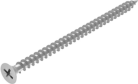 SECCARO spånskivskruv 4 x 80 mm, rostfritt stål V2A VA A2, träskruv med full gänga, korssslits/PZ, 100 stycken
