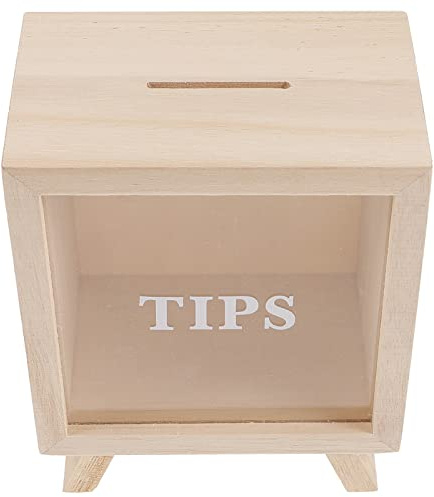 Piggy Bank Coin Change Container Bathroom Cabinet Desktop Coin Bank Ornament Childrens Money Pot Travel Decorations Tips Tin Shadow Boxes New Storage Toddler Wood