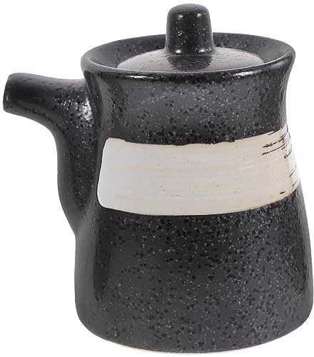 SHERCHPRY Bouteille À Sauce Soja En Céramique 4 Pouces Avec Couvercle Anti-Poussière Pot Pour Épices Cuisine Assaisonnement Liquide Maison Restaurant
