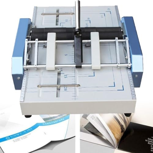 FENGSSLL Grapadora eléctrica para Libros de Papel, Carpeta Grapadora de folletos A3, máquina de encuadernación Plana con encuadernación automática