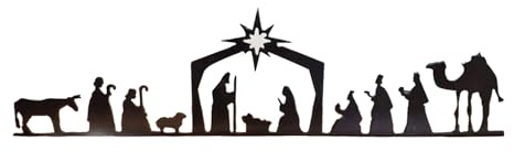 Perfeclan Belén de Metal, Juego de Pesebre de Metal, Regalos católicos, Manualidades, Juego de Pesebre, Decoraciones para Hogar, M