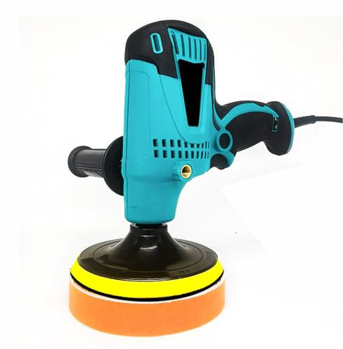 YHJLZNA Lucidatrice Rotativa,6 velocità Variabili E Kit di Accessori,500-3000 Giri/Min Ideale per Auto, Barche,Legno,Metallo, Piastrelle, Plastica,Veicoli,Mini Lucidatrice Tampone(Size:B)