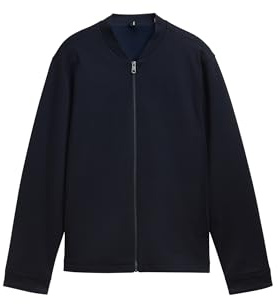 TOM TAILOR Herren Piqué Sakko in Bomber-Style, 10668 - Sky Captain Blue, M