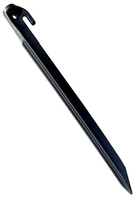 OLPRO Zeltheringe aus Kunststoff, extra lang, 30 cm, Campingpfähle, robust, Schwarz, 6 Stück