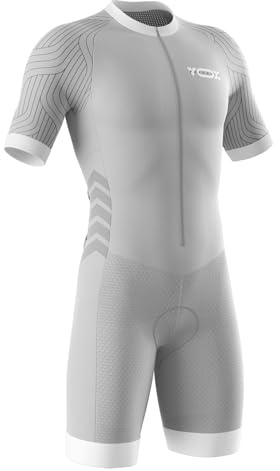 Tuta da Triathlon a Maniche Corte da Uomo,Triathlon Unisex,MTB Body Trisuit Cycling Skinsuit,2024 Nuovi Tuta da triathlon da uomo con imbottitura in gel (Typ-9,XL)