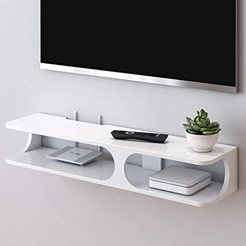 DAIKK Floating Shelf 35.4 Inches Simple TV Cabinet 90cm Hanging Router Shelves Entertainment Console Gaming Shelving Unit Electronics Rack