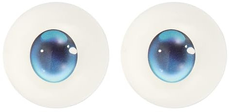 PATIKIL 32mm Safety Eyes,1 Pair Realistic Acrylic Eyes Plastic Half Eyeballs for Masks Halloween Props Art Craft, Dark Blue