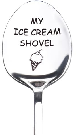 Friend Bestie Ice Cream Spoon Gift for Mom Dad Christmas Birthday Gifts for Husband Wife Ice Cream Lovers Gifts for Granddaughter Grandson Funny Gift for Men Women My Ice Cream Shovel Spoon