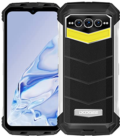DOOGEE Telefono Rugged S100P, Batteria 22000mAh, Luci da Campeggio 130 Lumen, 20GB+256GB, 6.58'' 120Hz FHD+, Fotocamera 108MP(20MP visione notturna), Smartphone Impermeabile Android 12, NFC Argento