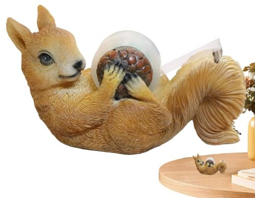 Klebebandabroller Schreibtisch, Klebebandabroller niedlich - Eichhörnchen-Klebebandabroller, niedlicher Desktop-Klebebandabroller | Harz-Klebebandabroller, Klebeband-Schreibtischabroller für Verpackun