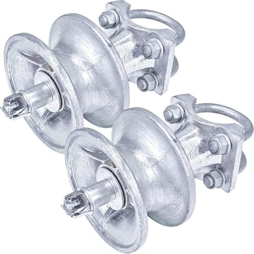 Sliding Gate Rollers Cantilever Roller for 4 Round Post, 2-3/8 or 2-1/2 Chain Link Fence Gate Frame, Pack of 2