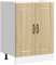 vidaXL Lucca Sonoma Oak Kitchen Sink Base Cabinet - 60x46x81.5cm - Engineered Wood Storage Unit with Adjustable Feet