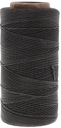 NUOBESTY Hilo Encerado Para Coser Cuero a Mano 150D Línea Encerada Plana Cordón De Costura Para Manualidades Reparación De Bolsos Zapatos Y Encuadernación 3.93X1.88X1.88In