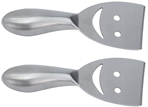 Piano di Formaggio, Coltello da Formaggio 2 Pezzi Piano di Formaggio Multifunzionale Acciaio in Acciaio Inossidabile Modello di Formaggio per Piatti di Formaggio o