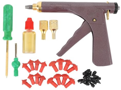 Sorandy Däckreparationssats, Heavy Duty Professional Tire Plug Kit, Deluxe Tubeless Plugger med 32 St Gummiproppar, för Motorcykel, Lastbil, ARB, ATV, Traktor, RV, SUV, Släpvagn