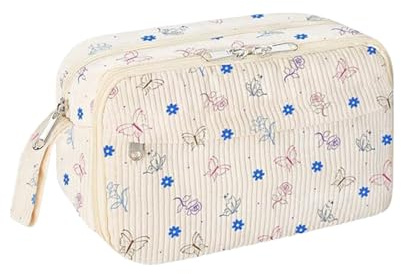 Organizador de estuche a - bolsa estética, memoria con cremallera | Puerto de lápiz multicompartimento para crayones, cosméticos, suministros artesanales, uso de viajes, universidad para niños,, B