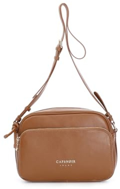 CAFèNOIR - Camera Bag In Sintetico Con Tasca Zip Round, Da Donna, Colore Cuoio, Taglia Onesize