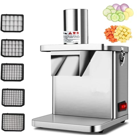 Cortador eléctrico de frutas y verduras – Trituradora automática de acero inoxidable para cebollas, zanahorias, pepinos, patatas
