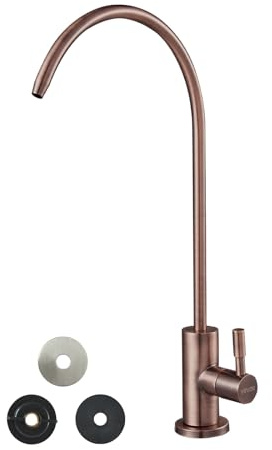 VEVOR Ro Water Faucet, Lead-Free Stainless Steel Faucet, Drinking Water Faucets with Solid Brass Valve, Anti-Rust & Durability Drinking Water Faucets For Kitchen, Bar Counter, Cafe, Antique Bronze