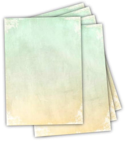 Premium Briefpapier DIN A4, grün-gelb, 120g/m², bedruckbar, Laser, Tintenstrahl, Motivpapier, zum basteln, Glückwunschkarte, Einladungen, Elefantenhaut, DIY, 100 Blatt