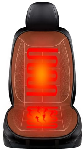 WHOROB Auto Sitzauflagen Winter Pkw Sitzauflage Universelles Sitzkissen Sitzmatte Sitzpolster Autositz Auflage Mit Voller Rückenlehne Autositzbezüge(Brown,1)