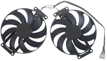 Ventilador de refrigeración T129215BU for RTX 2060 Super, 2070 y GTX 1660 Ti. Compatible con ASUS, GTX 1660, 1660 Ti, Dual EVO OC, RTX y RTX 2060. Ventilador for Tarjeta gráfica.