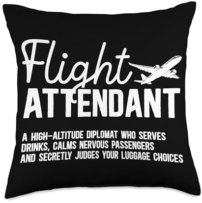 Flight Attendant Definition Stewardess Throw Pillow