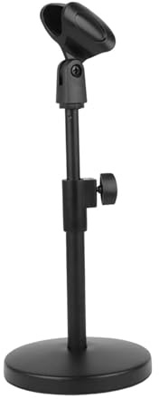 mophrati Supporto per microfono pieghevole con clip per treppiede, progettato per una comoda registrazione di videochiamate e interviste. Supporto per microfono da tavolo