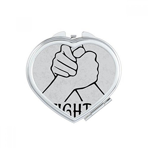 DIYthinker Handgelenk-Wrestling Personalisierte Gesture Herz Compact Make-up Spiegel Beweglicher Nette Handtaschenspiegel Geschenk Mehrfarbig
